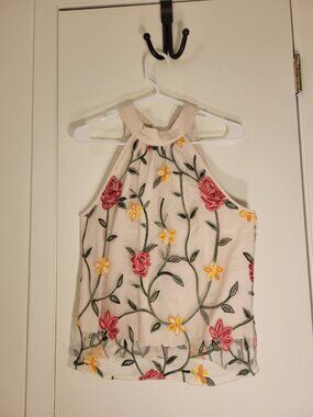 Floral Embroidered Tank top